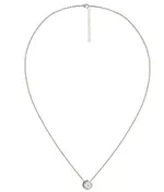 Large Rhinestone Bezel Necklace - 18k Gold Plated