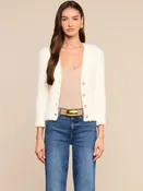 Agathe Fuzzy Collared Cardigan