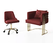 DT Luxury Red Customer &amp; Technician chair