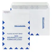 Custom 9" x 13" Resubmission Self Seal Envelopes with Security Tint, 24# White Wove, 2 Custom Inks, 250 / Pack