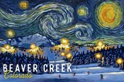 Beaver Creek Starry Night Postcard