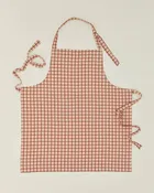 Checked Apron - Blush/Terracotta | Hawkins New York