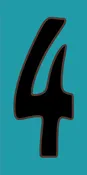 Black on Turquoise House Number Tiles (TQ)