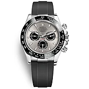 Rolex Cosmograph Daytona 116519LN-0038 Silver Black Subs Dial Oysterflex White Gold Watch