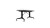 PS Furniture Scissor Vertical Fold-In-Half Rolling Tables - Oval - Laminate color - Phantom Pearl, edge-48"W x 29"H