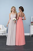 Bling Straps Chiffon A Line Bridesmaid Dress