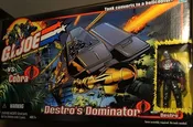 2001 HASBRO G.I. JOE VS COBRA DESTRO'S DOMINATOR HELICOPTER TANK  W/ DESTRO sealed