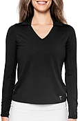 Black Long Sleeve Lisa Sport Polo