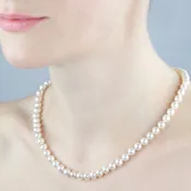 Classic Pearl Choker Strand Cultured Freshwater Pearls 7mm Fine Quality | 30th Anniversary Gift