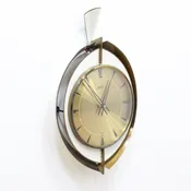 1960s Brass Wall Clock by Atlanta Electric