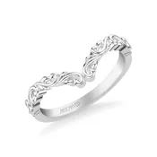 Artcarved Bridal Band No Stones Classic Lyric Anniversary Ring 14K White Gold