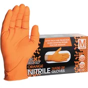 ForPro 6-in-1 HD Orange Nitrile Diamond Grip Gloves M 100ct