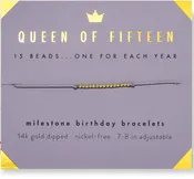 15th Milestone Birthday Bracelet - A Bead for Each Year