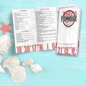 11" x 17" Tri-Fold Waterproof Menus