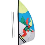 3.5 ft. Recumbent Bike Feather Banner - Skier