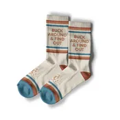 Buck Around and Find Out Ribbed Crew Socks | Shop Good OKC — Shop Good