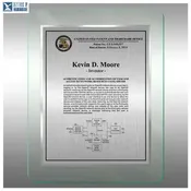 AirLucite® Jade Floating Patent Plaque – 11"x14" Minimalist Display