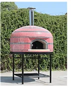 FORNO BRAVO 44" Vesuvio110 pizza oven with metal stand - FV110-R-SS-SW-WO