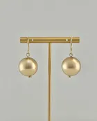 20mm Metal Ball Earrings - Gold