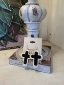 Black Cross Earring