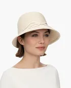 Bow Cloche Straw Hat