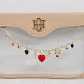 Avery Bag Chain- Red & Black