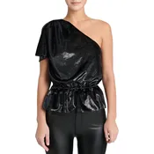 Wholesale 7 For All Mankind One Shoulder Ruffle Top Black LG (US 12)