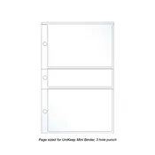 2 Pocket Recipe Card/Photo Page Protector – Holds 3″x5″ Sheets – 50 Pack – Fits Mini Binder