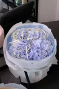 Blue hydrangea bouquet ( 5 stems)
