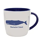 White & Navy Whale & Moby Dick Quote Mug