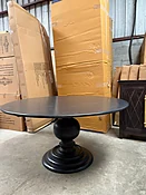 54" black mango table