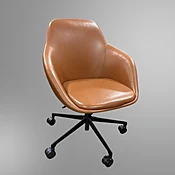 Used Brown Mobile Bucket Chair