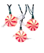 10-Light Peppermint Candy Lights