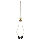 Ceramic Bobbin, 4-3/4", Dual Ceramic Inserts, Delrin Feet