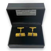 18K Gold Sapphire Cufflinks 1950s dwt 10.41