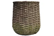 10.5″ Cement Wicker-Pattern Planter, Rustic