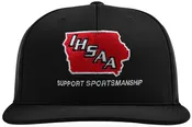 Iowa IHSAA Black Pulse Performance Flex-fit 4-stitch Umpire Plate Cap