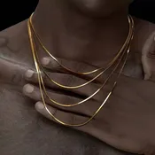 1.2mm Gold-Plated Snake Chain Necklace