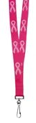 Satin-Finish Pink Ribbon Lanyard with Breakaway Safety Clasp — The Pink Ribbon Shop