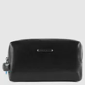 Beauty case uomo in pelle a due scomparti