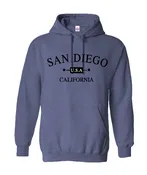AEH 4010 San Diego USA California Navy Adult Embroidery Hoodies