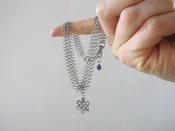 Choker Chain Mail 1990s Celtic Cross Amethyst Gwyneth Paltrow