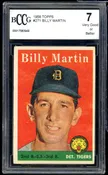 1958 Topps #271 Billy Martin Card BGS BCCG 7 Very Good+