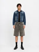 Allover Stud Denim Shorts