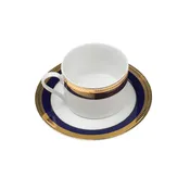 Kingsley Cobalt Short Coffee Cup (or tea) / Saucer- 8 oz