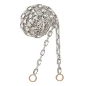 Biker Chain - Polished Silver w/ Yellow Gold Loops