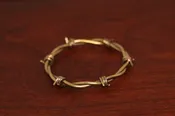 Barbed Bangle in Brass - Female - Medium