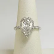1.91ct Lab Grown Pear Shape 18kt White Gold Engagement Ring