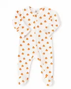 2-Way Zip Footie in Pumpkin
