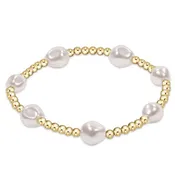 enewton | Admire Gold 3mm Bead Bracelet {Pearl}